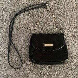 Vera Bradley Black Quilted Chain Crossbody Bag